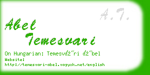 abel temesvari business card